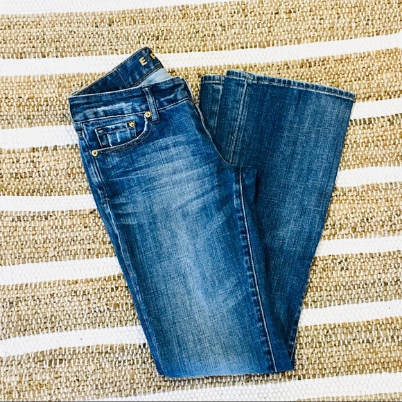 Express vintage denim jeans gold pocket boot cut -size 0 - fits like siz… - Picture 2 of 11